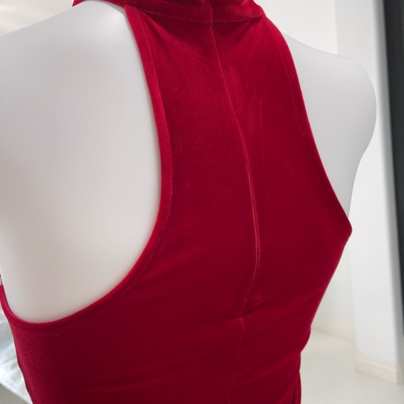 Love Culture Red Velvet Strapless Mini dress. - Picture 5 of 6